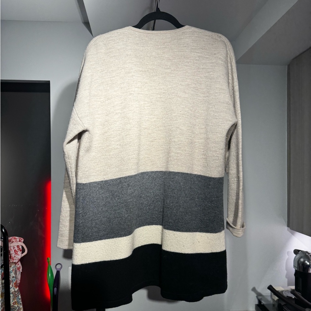 Madewell Striped Boiled Wool 100% Merino Wool Meridian Cardigan Size S/M - Picture 8 of 8